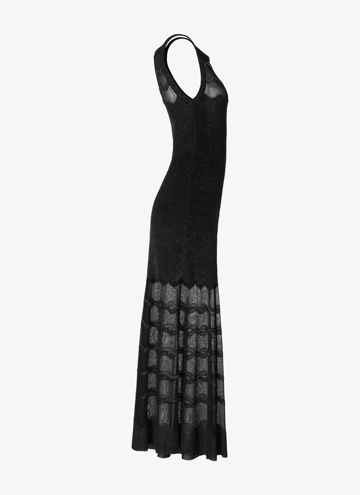 SLEEVELESS DRESS COTILLON BLACK ALAÏA BLACK  SLEEVELESS DRESS COTILLON BLACK